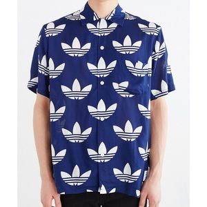 Adidas Originals X Nigo 25 Aloha Trefoil Button-down Shirt